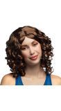 Cocktail Pruik Bruin