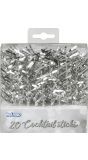 Cocktailprikkers Zilver 20 Stuks