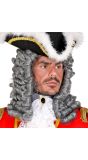 Commadant Rechter Pruik Grijs Heren Carnaval