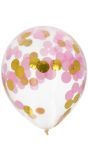Confettiballonnen Goud Roze