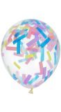 Confettiballonnen Streepjes Pastel