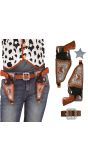 Cowboy Accessoireset Indianen Embleem 4-Delig
