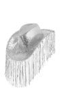 Cowboy Hoed Zilver met Glitters Dames Heren