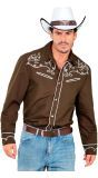Cowboy Overhemd Bruin Heren