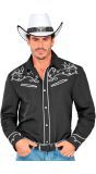 Cowboy Overhemd Zwart Heren