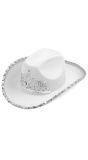 Cowgirl Hoed Wit met Tiara Dames Heren