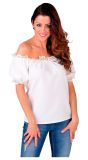 Crèmekleurig Blousje met Vrije Schouder Dames