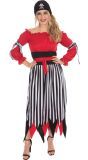 Crimson Piraatvrouw Jurk Dames