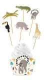 Cupcake Versiering set Zoo Party