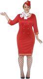 Curvy Stewardess Kostuum Rood