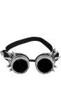 Cyber Steampunk Bril Zilver