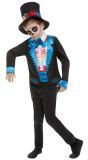 Dag Van De Doden Blauw Zwart Jongens Kostuum
