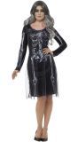 Dames Skelet Jurk Zwarte