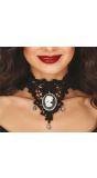 Dark Gothic Choker met Medaillon