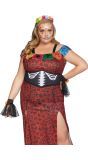 Day Of The Dead Kostuum Plussize
