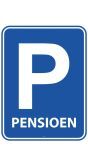 Deurbord Pensioen Parkeerbord