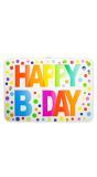 Deurbord Verjaardag Happy Bday Stippen