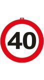 Deurbord Verkeersbord 40 Jaar