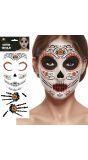 Dia De Los Muertos Gezichtstattoo