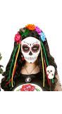 Dia De Los Muertos Haarband met Bloemen
