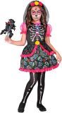 Dia de Los Muertos Jurkje Zwart Roze