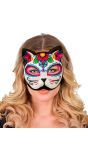 Dia De Los Muertos Katten Masker Meerkleurig