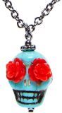 Dia De Los Muertos Ketting met Blauwe Schedel