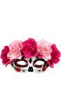 Dia De Los Muertos Oogmasker met Rozen