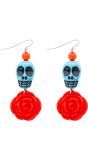 Dia De Los Muertos Oorbellen Rood Blauw