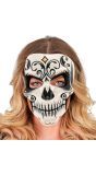 Dia De Los Muertos Skelet Masker Wit