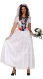 Dia De Los Muertos Witte Bruid Jurk Volwassenen