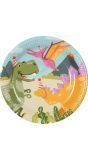 Dino Party Papieren Bordjes 10 Stuks