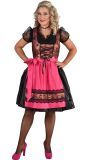 Dirndl 3-Delig Zwart Roze