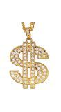 Dollar Ketting Hiphop Stijl Goud Carnaval