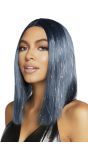 Donkerblauwe Lange Bob Pruik
