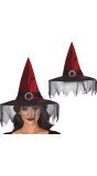 Donkerrode Heksenhoed Dames