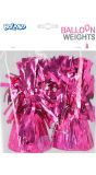 Donkerroze Ballongewichten Folieballon 2-Delig