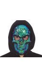 Doodskop Pailletten Masker Blauw