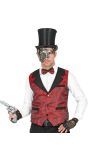 Dracula Steampunk Vest Man Rood