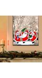 Drie Kerstmannen Raam Sticker