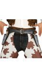 Dubbele Cowboy Holster met Pistolen en Riem