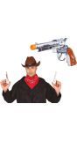 Dubbele Zilveren Cowboy Revolvers 20cm