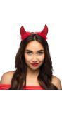 Duivel Fluffy Tiara Rood