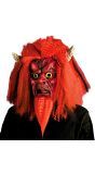 Duivel Masker met Pruik en Baard