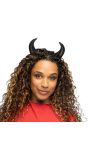 Duivelhoorntjes Diadeem Halloween Zwart