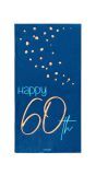 Elegant True Blue 60 Jaar Servetten 10 Stuks