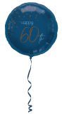 Elegante Happy Birthday 60 Folieballon Blauw