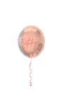 Elegante Lush Blush Happy Birthday Folieballon