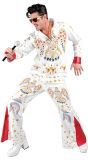 Elvis King of Rock & Roll Kostuum Wit Heren