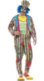Enge Clown Lappenstof Kostuum